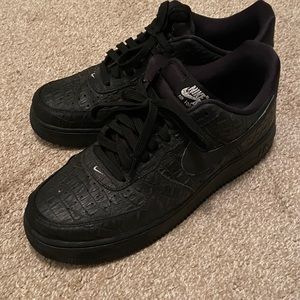 Nike Black Black Black croc print